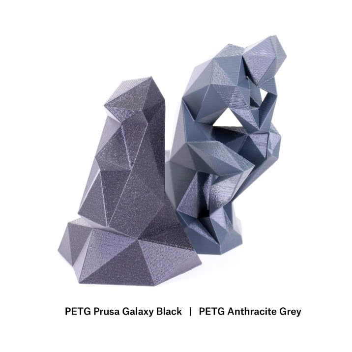 Image of Prusament 3D Printer Premium Filament PETG Anthracite Grey 1.75mm - 1kg Spool - High Precision ±0.02 mm - Low Stringing - Strong Layer Bond - No Tangling - Ideal for Beginners & Professionals