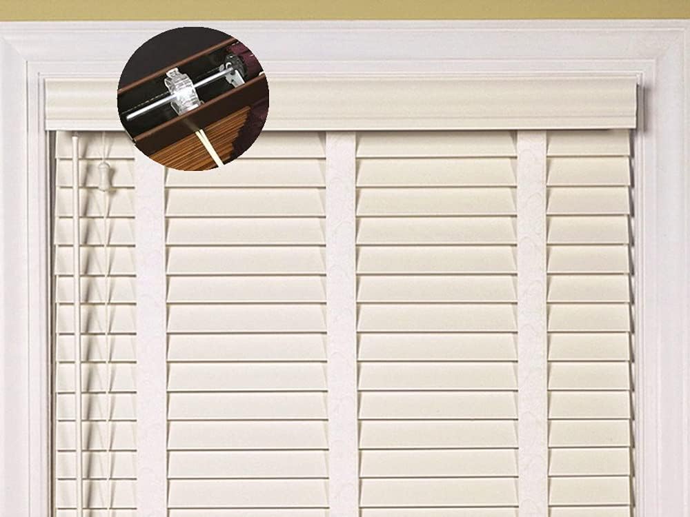 4pcs 2" Low Profile Wand Tilter Mechanism with 7/32" Hexagon Shaped Gear Hook Connection for Low Rail Horizontal Wood and Faux Wood Blinds headrail