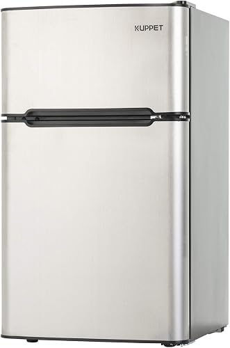KUPPET 3.2 cu ft Compact Freezer Stainless Steel