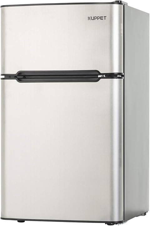 KUPPET 3.2 cu ft Compact Freezer Stainless Steel