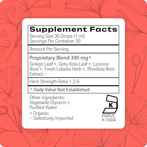 Grama Wellness - Focus & Attention Organic Kids Brain Vitamins & Cognitive Support Drops, ADHD Supplement with Ginkgo Biloba, Rhodiola, Gotu Kola, Licorice Root | Made in USA – 30 Servings - Image 3
