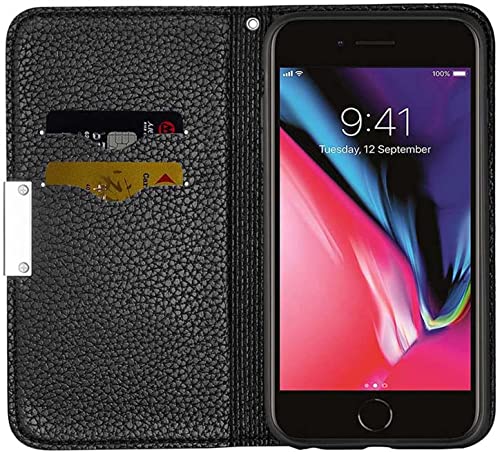 Housse iPhone SE 2020 rouge avec béquille pour appels vidéo mains libres