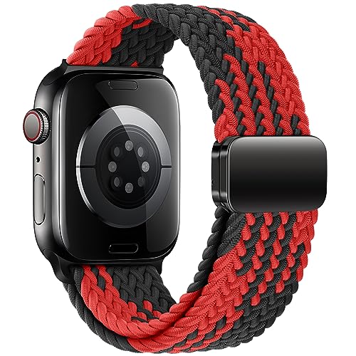 Image of Qimela Sport Loop Compatible with Apple Watch Band 38mm 40mm 41mm 42mm 44mm 45mm 46mm 49mm for Women Men,Magnetic Strap Stretchy Braided Wristband for iWatch Series 11 10 9 8 7 6 5 4 SE Ultra 3 2 1