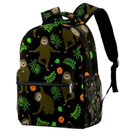 Sac à dos d'école paresseux multicolore, grand sac de voyage décontracté filles et garçons