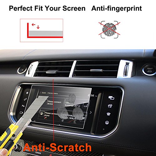 Lfotpp Car Navigation Screen Protector For Land Rover Range Rover Sport/Evoque 2013-2016 8-Inch, Tempered Glass 9H Hardness Car Infotainment Stereo Display Center Touchscreen Protective Film #TOP3