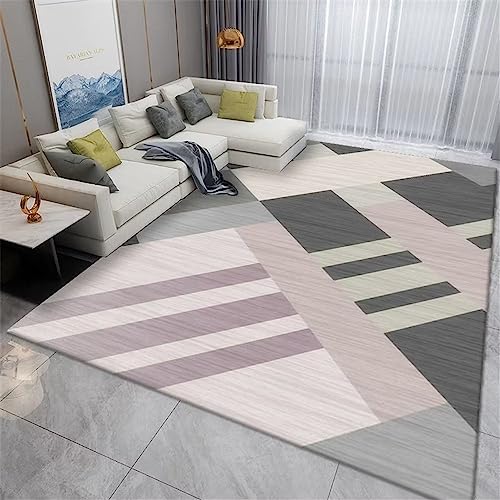 Modèle géométrique stripe multidimensionnel tapis rouge élégant - 2