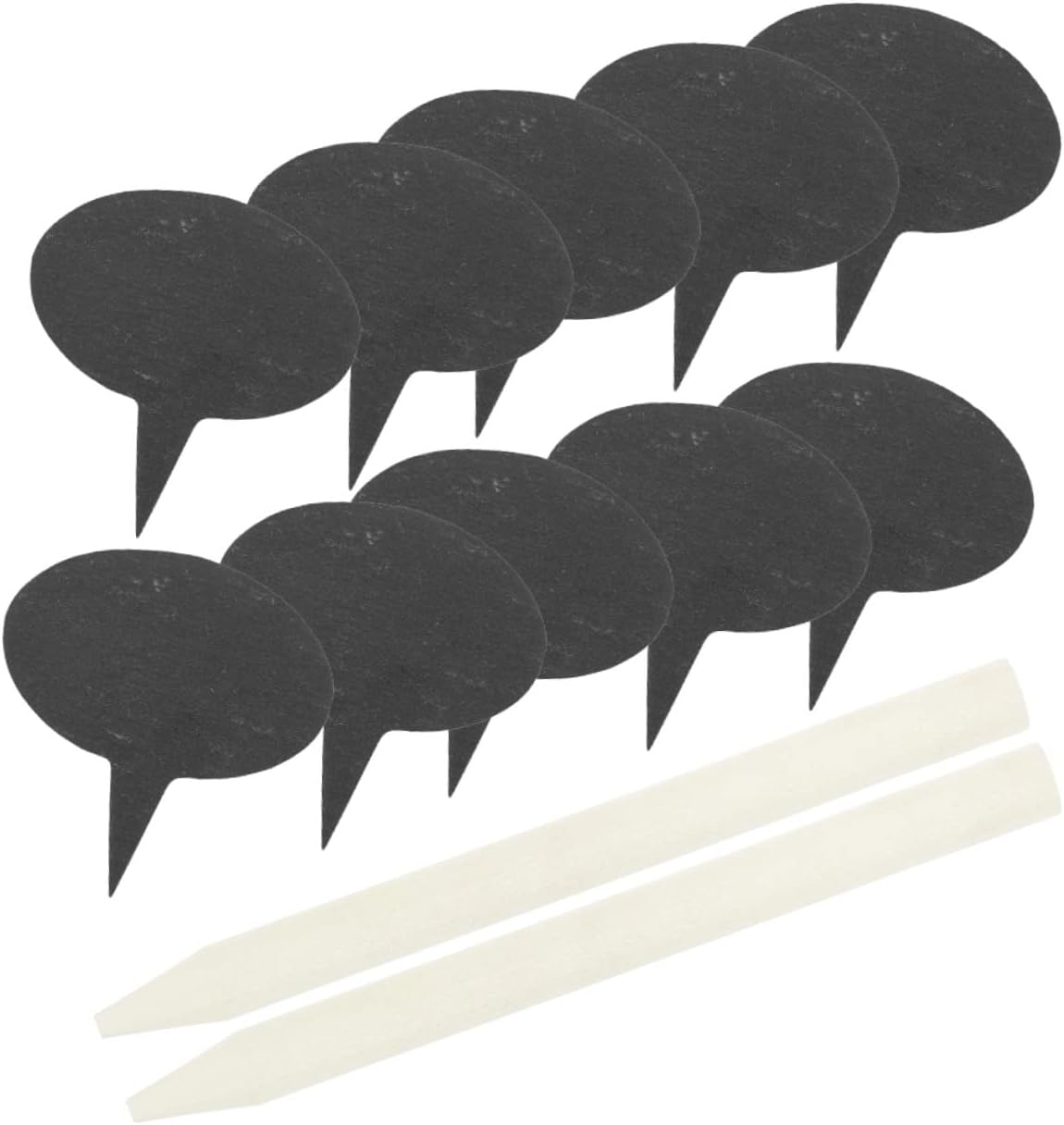 SHOWERORO 1set Reusable Cheese Markers Oval Food Labels Chalk Pens for Buffet Charcuterie Boards and