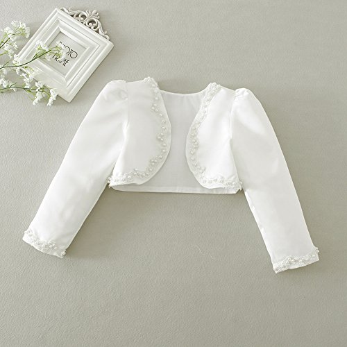 Kids Girls Long Sleeves Floral Lace/Beaded Bolero Shrug Cardigan Outerwear3