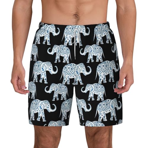 Short de bain anti humidité homme éléphant bleu séchage rapide léger