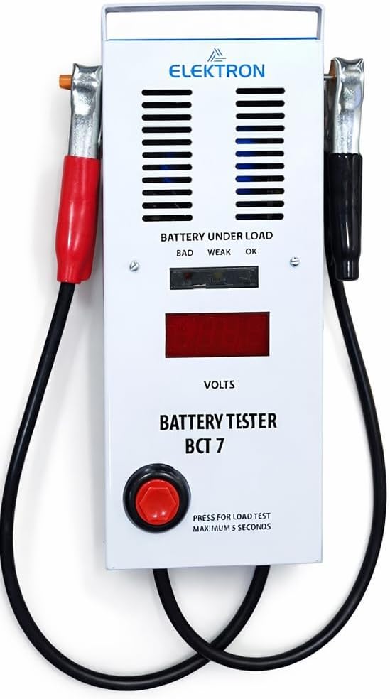 ELEKTRON Battery Load Tester for Car Batteries Model BCT 7 Suitable for 12V, 26AH to 45AH Batteries