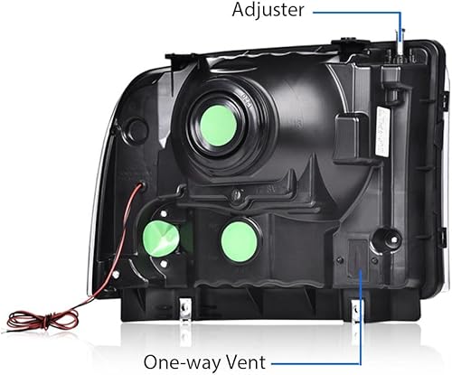 Miniatura 3 de CHEDA Faros delanteros LED DRL, compatibles con Ford F250 F350 F450 F550 Super Duty 2005 2006 2007, faros delanteros de esquina ámbar (lente