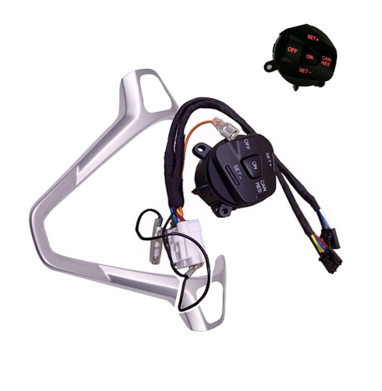 Lenkradsteuerung Schalter Kompatibel Mit Ford Für Fiesta Für MK7 MK8 Für Ecosport 2013. Auto-Lenkrad, Tempomat-Tasten, Lautstärkeregler, Schalter 99E740AA321434(2)