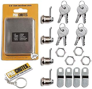 Cam Lock Door Latch with 5/8" Cylinder - Keyed Alike for RV, Trailer