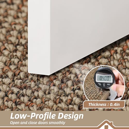 Image of BEQHAUSE Dirt Trapper Door Mat 24 inch x 36 inch, Non-Slip Washable Doormats Entrance Mat, Dirt Resistant and Absorbent Welcome Mat, Low Profile Floor Mats for Front Back Door and Entryway, Beige