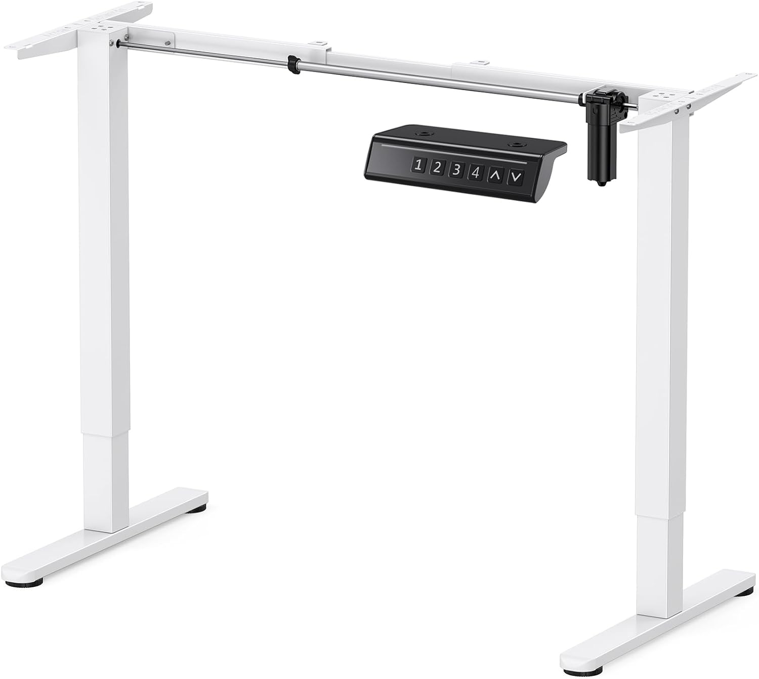 ErGear Electric Standing Desk Legs, 4 Memory Height Settings Height Adjustable Desk Frame, Sit Stand Table Legs Up to 47.2", Ergonomic Stand up Converter Base Workstation, White Frame Only