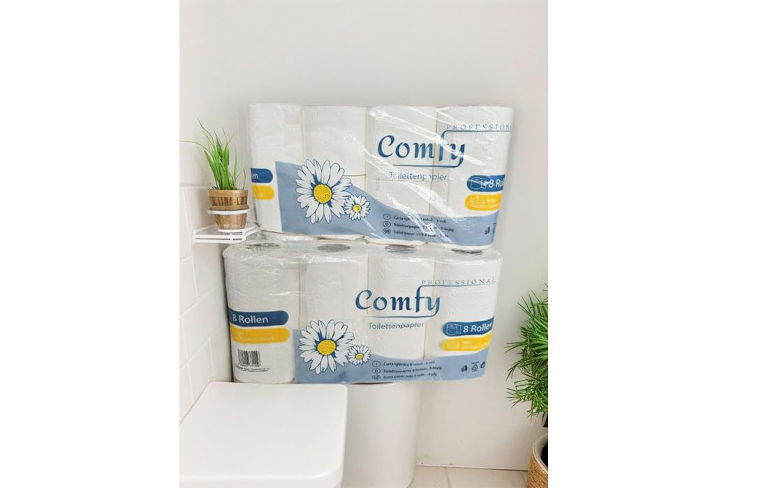 Toilettenpapier 3-lagig – 64 Rollen (8 x 8) 150 Blatt pro Rolle | 100% reine Zellulose | Weiches & saugfähiges Premium-Toilettenpapier – Weiß, ideal für Haushalt & Gewerbe