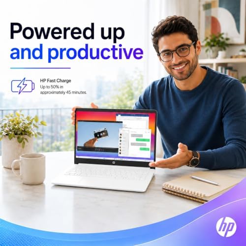 HP Home and Student Essential Laptop, 8GB RAM, Intel Inside, Anti-Glare Display, 64GB SSD, Fast Charge, no Mouse, Windows 11 s - 4