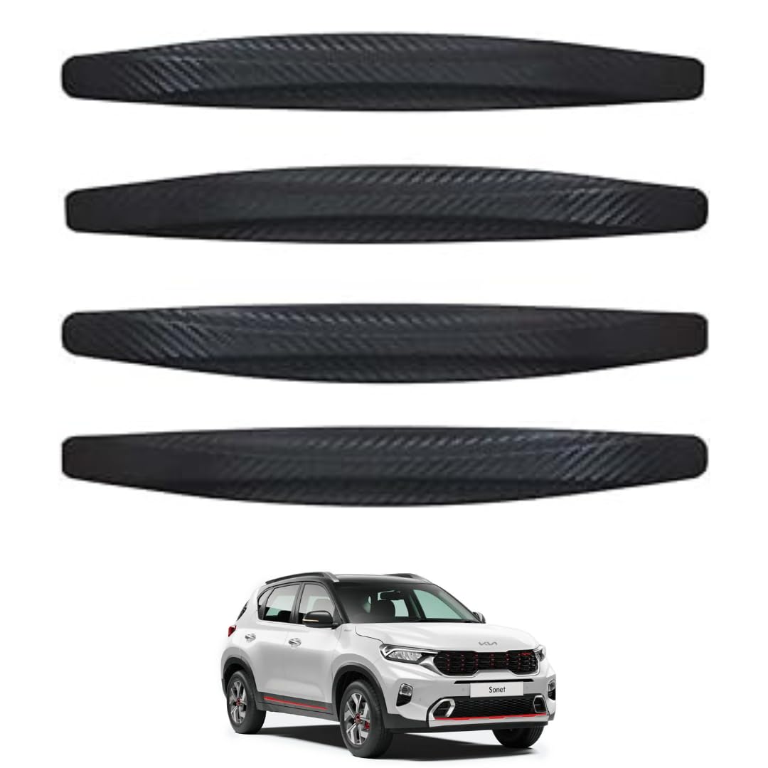 Autokaar Anti Collision Car Corner Bumper Protector Guard with Black Carbon Fiber Design Universal for Kia Seltos/Carens/Sonet/EV6
