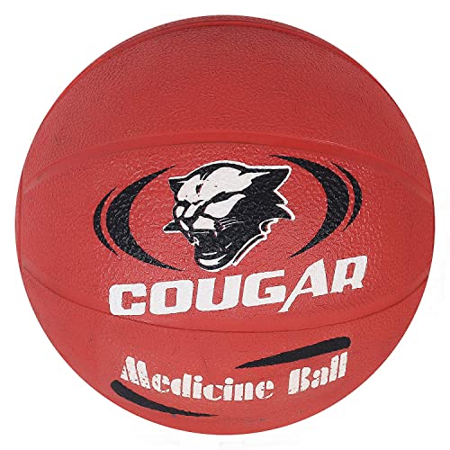 Image of COUGAR High Grip Rubber Moulded Medicine Ball Without Handle for Crossfit, Exercise & Fitness, Strength & Conditioning Exercises (10 KG, Black)