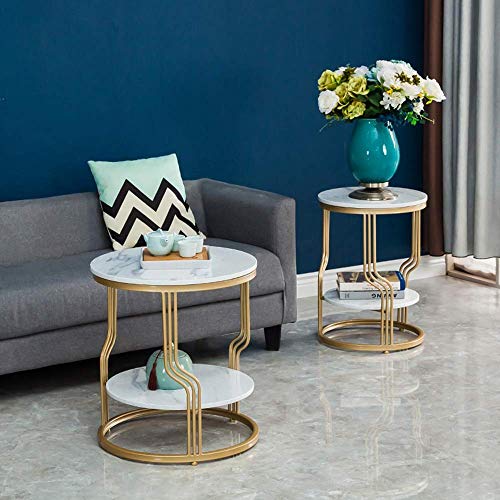 Table basse ronde en marbre : la solution gain de place pour petit salon - 4