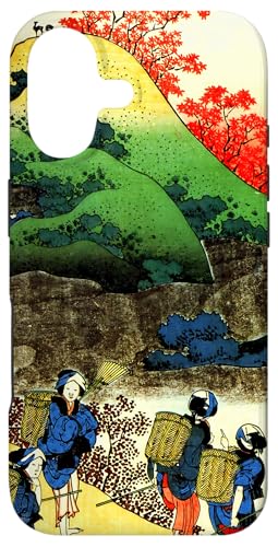 葛飾 北斎秋 楓の木 紅葉 日本 日本美術 浮世絵 百人一首 乳母かゑとき 猿丸太夫 スマホケース iPhone 17 用