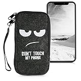 handytasche selber machen RUNDUM SCHUTZ: Schenke Deinem Smartphone einen neuen Look mit dieser stilvollen Schutztasche im Don't touch my Phone Design in Weiß Dunkelgrau. Da die Tasche aus FIlz besteht, ist Dein Telefon ideal geschützt.