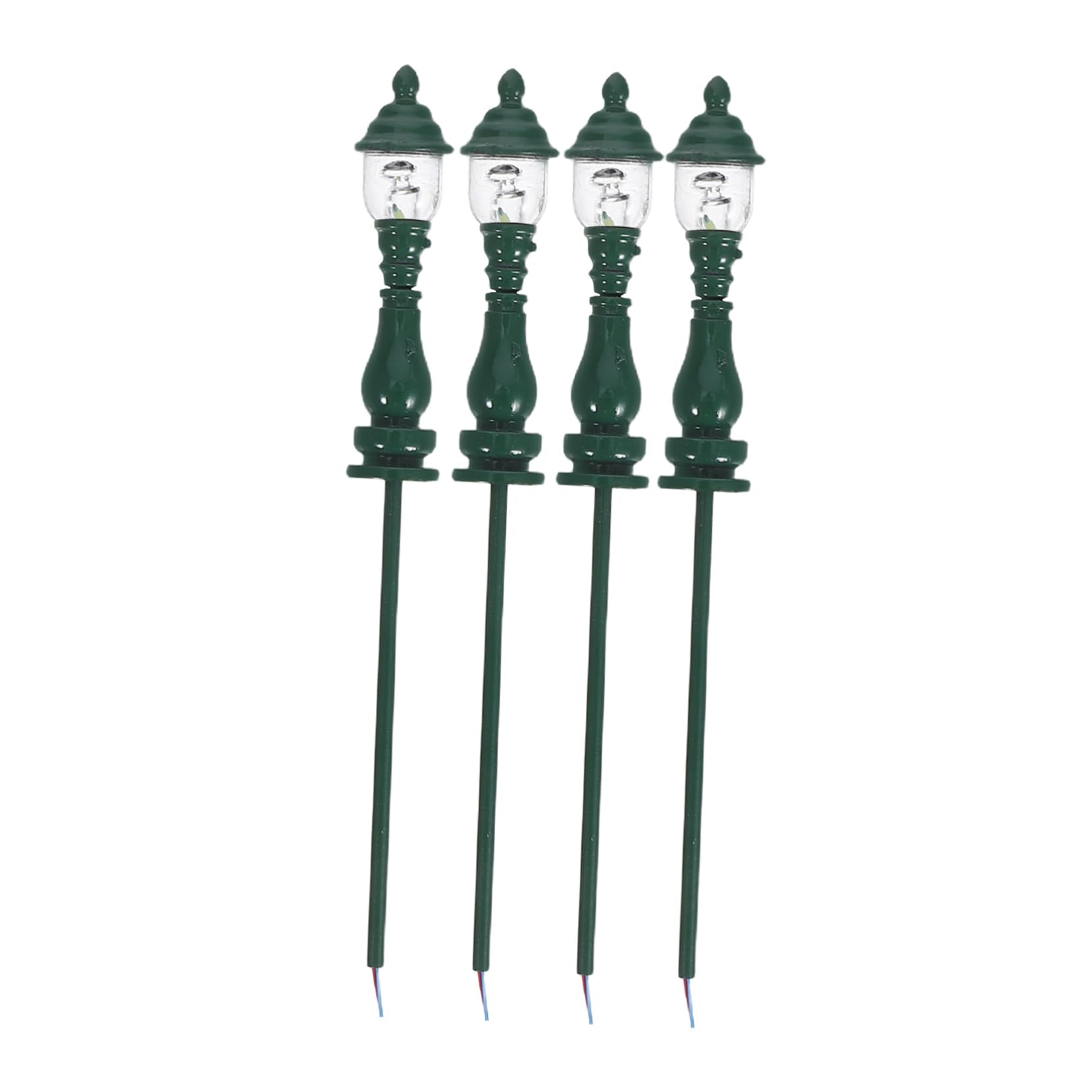 Veemoon 4Pcs Miniature Lamps Realistic Model Street Light Decor for Houses Sand Table and Landscape Designs Compact for Charming Details and Stability