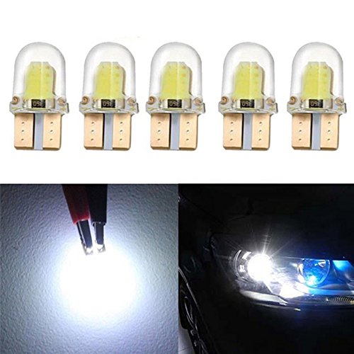 10 szt. LED T10 W5W COB SMD CANBUS krzemionkowa jasna biała żarówka licencyjna