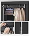 SONGMICS Portable Closet, Clothes Storage Organizer with 6 Shelves, 1 Clothes Hanging Rail, Non-Woven Fabric Closet, Metal Frame, 34.6 x 17.7 x 66.1 Inches, Black URYG84BK