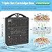 GOZILLA Aquarium Filter Cartridges,Fish Tank Filters Accessories Set,Turtle Tank Filter Replacement Includes 5 Filter Cartridges and 2 Filter Boxes.Only Suit for GZ-107 Low Water Level Tank Filter.