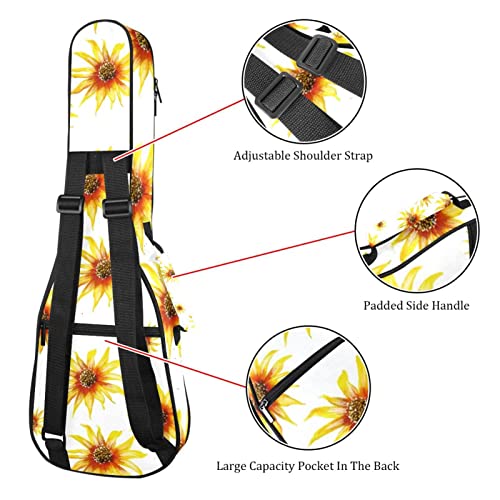 Housse pour ukulélé sans couture avec motif tournesols jaunes de 10 mm d’épaisseur – Rembourrage en éponge de 53,3 cm… - Les Beatles, Paul McCartney, John Lennon, RIngo Starr, George Harrison Housse pour ukulélé sans couture avec motif tournesols jaunes de 10 mm d'épaisseur - Rembourrage en éponge de 53,3 cm… – Image 4