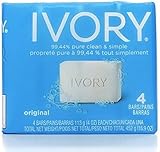 Ivory Bar Soap, Original 4 oz, 4 bars (Pack of 18)