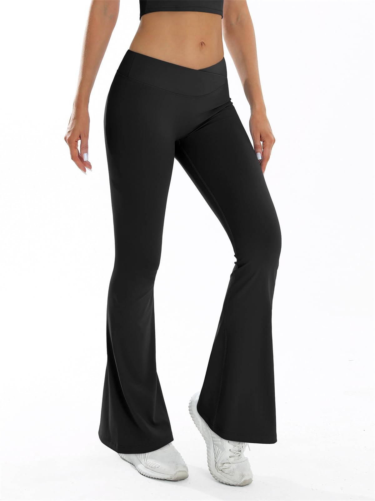 Bootcut Jazzpants damskie spodnie do jogi z wysoką talią, szybkoschnące, swobodne spodnie sportowe z szerokimi nogawkami