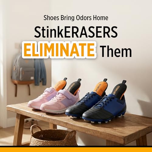 Image of StinkERASERS Activated Charcoal Shoe Deodorizer Bags, 2 Pack | Natural Odor Eliminator, Shoe Smell Remover, Reusable Unscented, Moisture Absorber Inserts, For Sneakers, Boots & Gym Bags