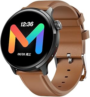 Mibro Lite 2 Relógio inteligente,1.3'' Touch Screen HD,5ATM waterproof,com monitorador da frequência cardíaca SpO2 Sleep Monitor,70 modos esportivos,Fitness Watch para Mulheres Homens,Fitness Tracker,Smartwatch para telefones Android e iOS (Black,Leather strap+Silicone strap)