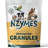 Nzymes® Sprouted Granules 2LBS for Dogs, Cats, Horses. Raw Super Food Protein and Antioxidant Nutrition. Cost Effective Food Supplement Dog Health Supplies. Supports Healthy Joints. 220 Servings. USA