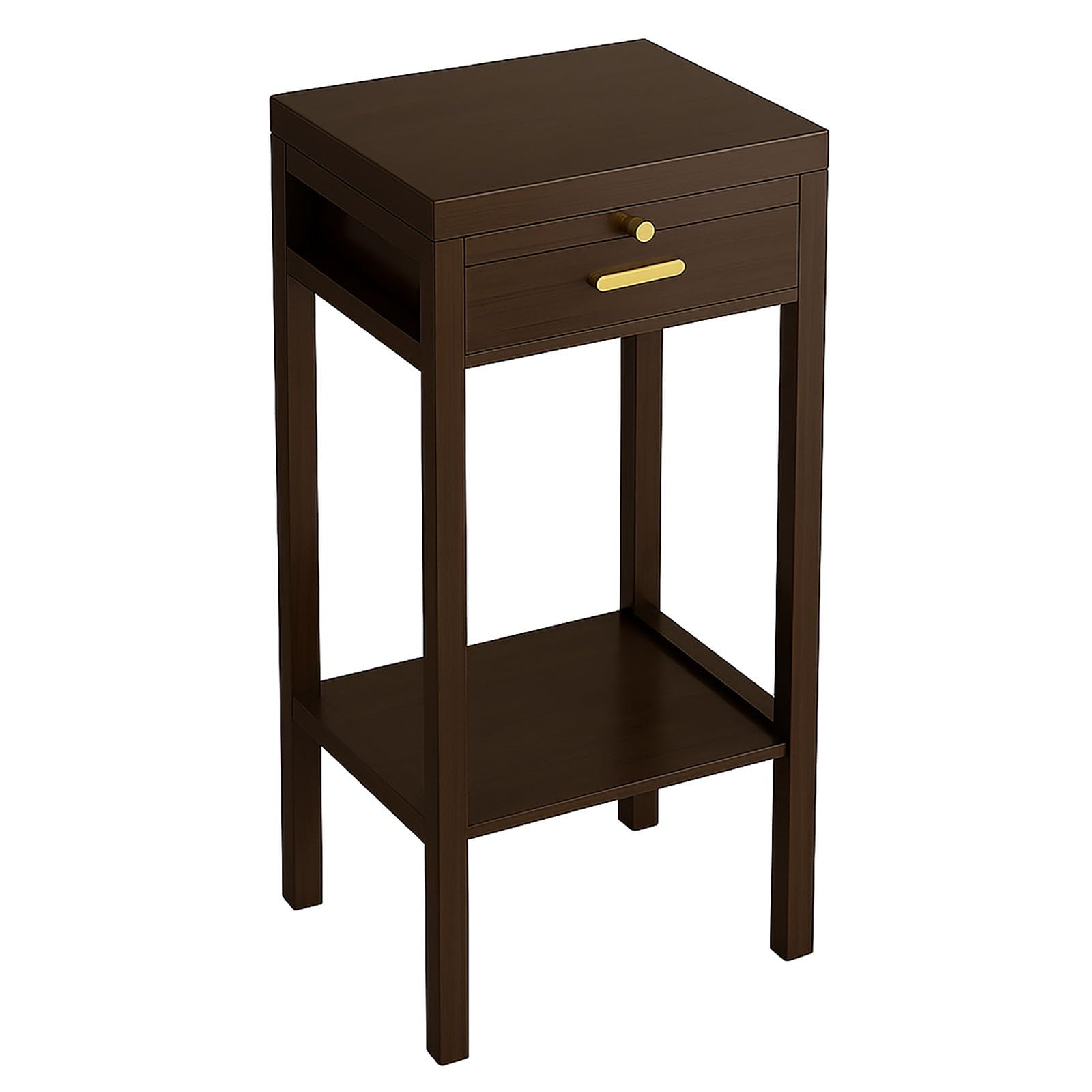 Mesa de meditación de madera con cajón para altar budista
