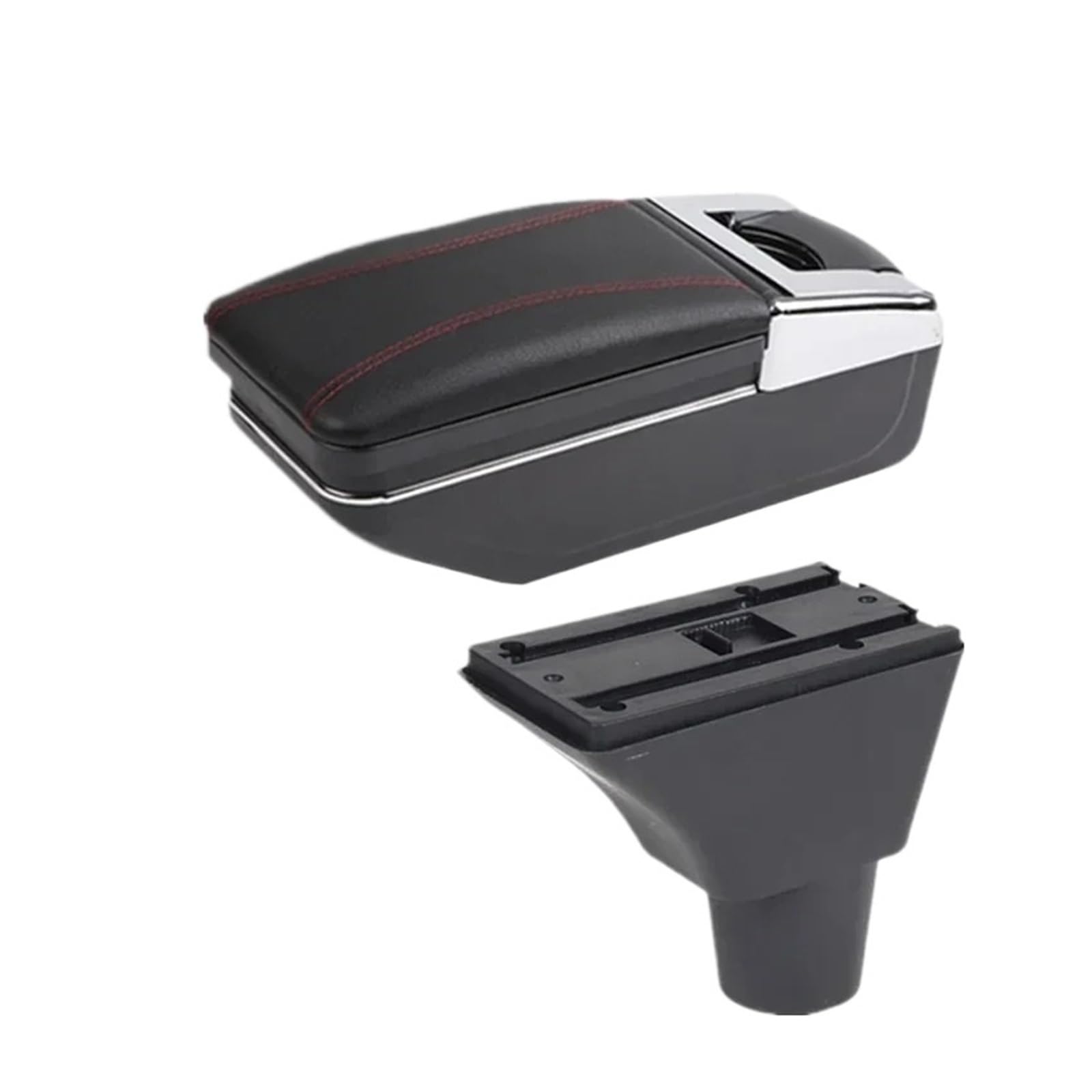 Ggwqoops Car Armrests For Citroen C3 For C4 Car Armrest Box Storage Interior Dedicated Retrofit Parts Accessories Armrest Box(A red line NO USB)
