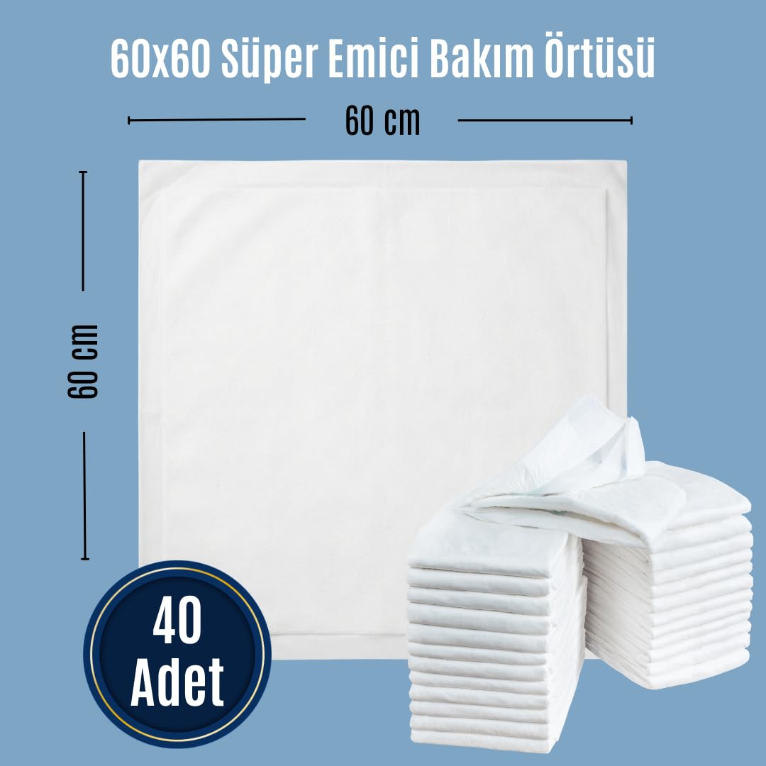 Paddlers Bebek Bakım Örtüsü 60x60 cm 40 Adet (4x10) – Alt Açma, Yatak Koruyucu