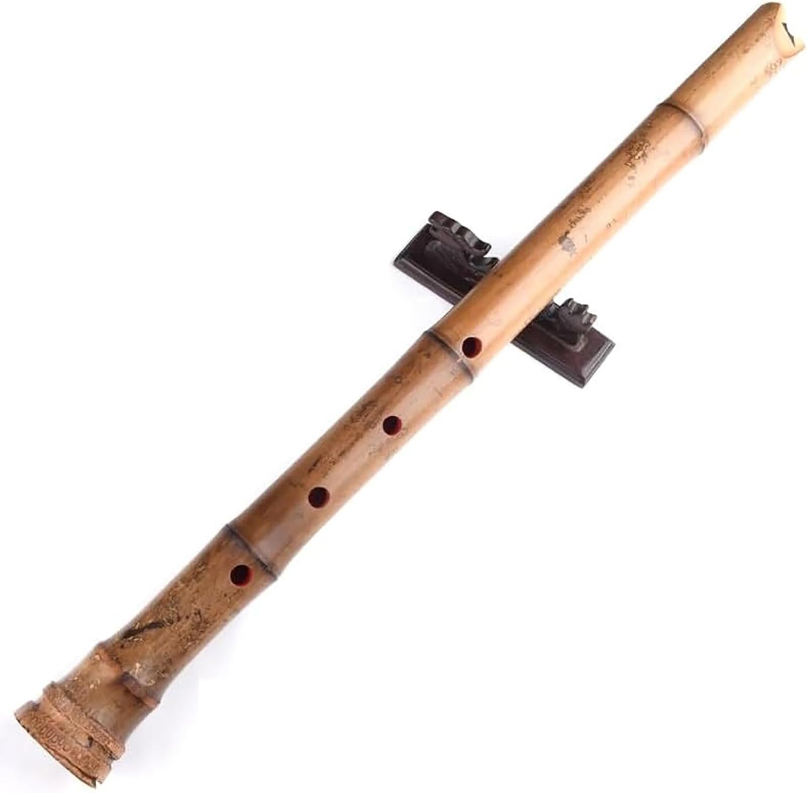 1,8 Shakuhachi Pentatonische Bambusflöte Zen-Instrument für Shakuhachi-Mundstück mit Wurzelende und natürlichem Rand. D-Rohr in G