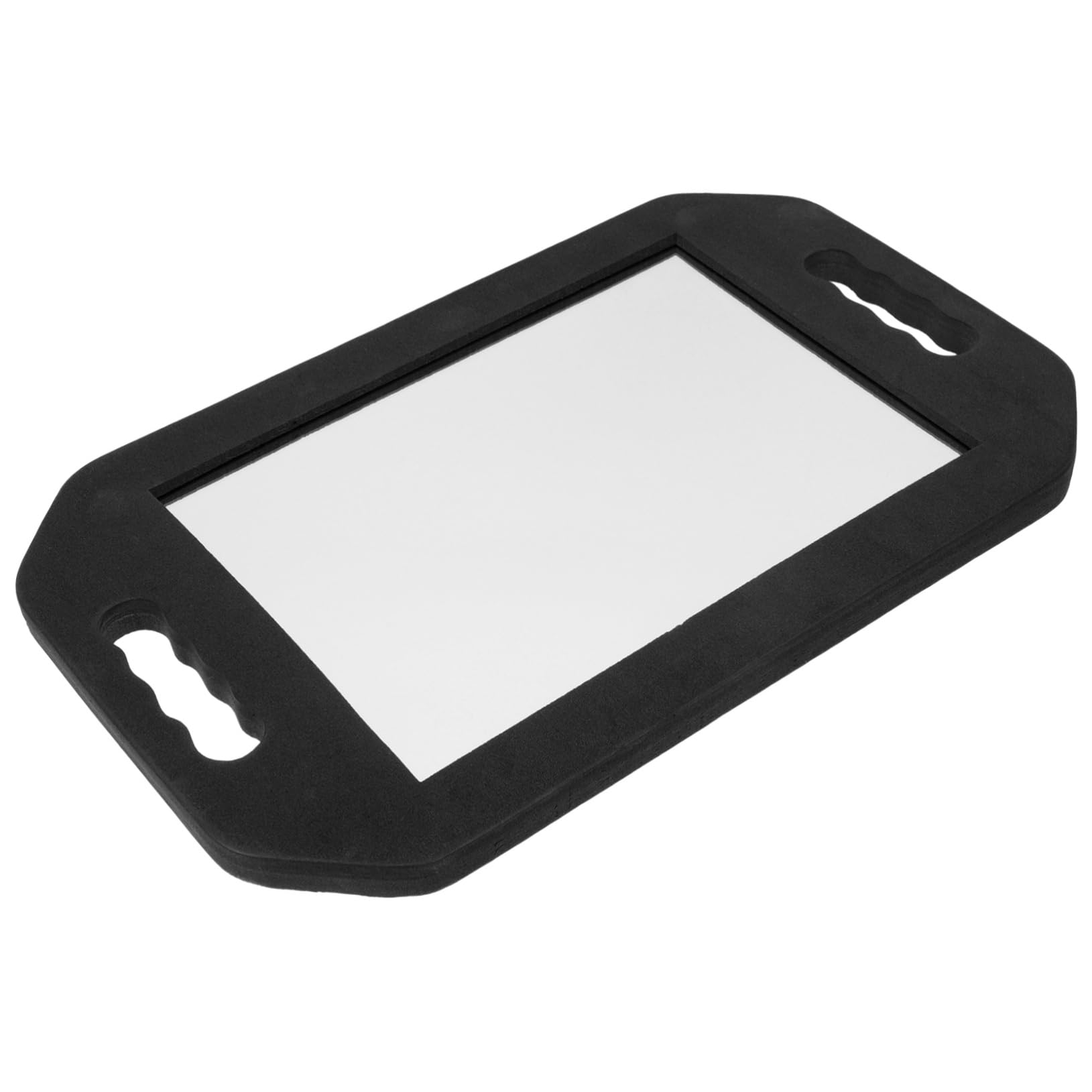 Miroir rectangulaire à main VICASKY avec cadre mousse noire et double poignée