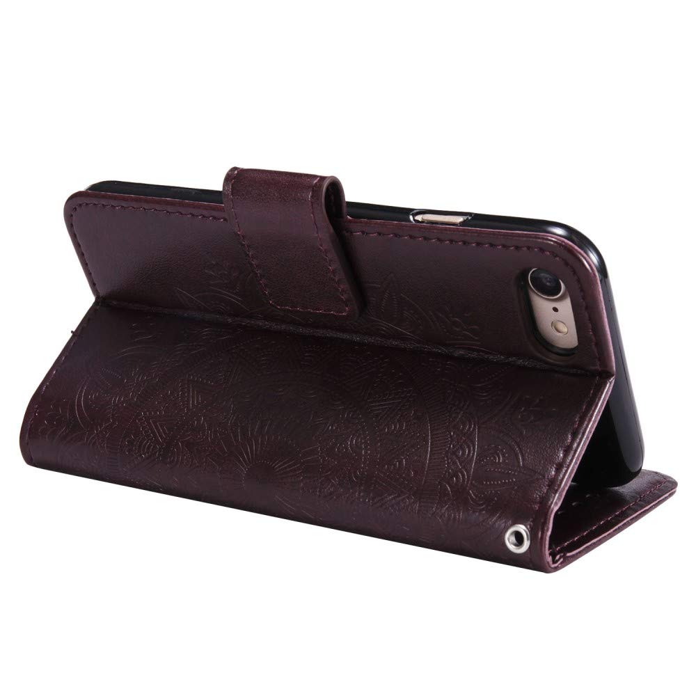 CoverKingz Flip Case Für IPhone 14 Pro – Mandala-Motiv Braun, Mit Kartenfach, Standfunktion & Magnetverschluss