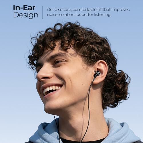 Image of Zebronics Type-C Wired in-Ear Earphones, 10mm Neodymium Drivers, in-line Mic with Volume Control, Magnetic Earbuds, 1.2m Durable Cable, Metallic in-Ear Design, Wide Compatibility (Buds C12, Black)