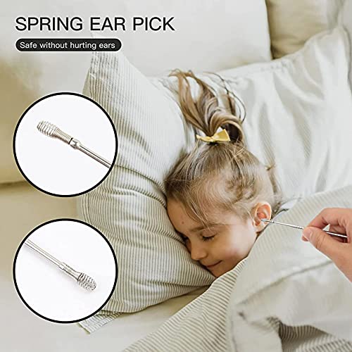 Ear Pick Earwax Removal Kit,Ear Cleansing Tool Set,Innovative Spring Earwax Cleaner Tool Set 6 Pcs/Set,Stainless Ear… - Image 5