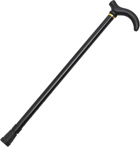 Healifty Bastón retráctil ajustable plegable telescópico con mango en T para personas mayores, adultos discapacitados y ancianos, color negro