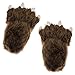 Wishpets Grizzly Bear Paw Slippers w/ White Claws (Brown, Large)