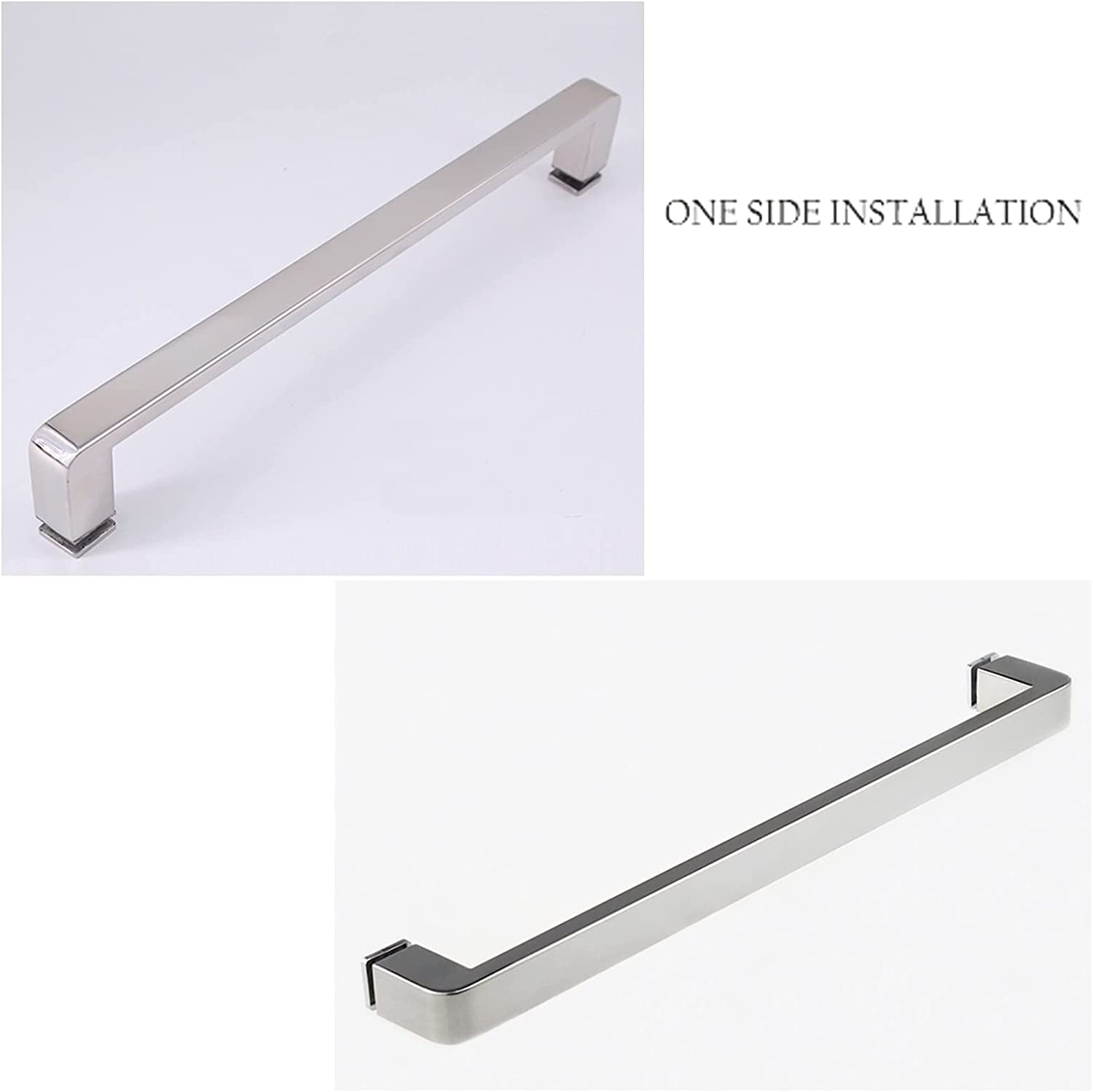 Maniglie Porta Doccia Acciaio Inox 304 - Set 2 Pezzi Argento Per Porte Vetro - Foto 10