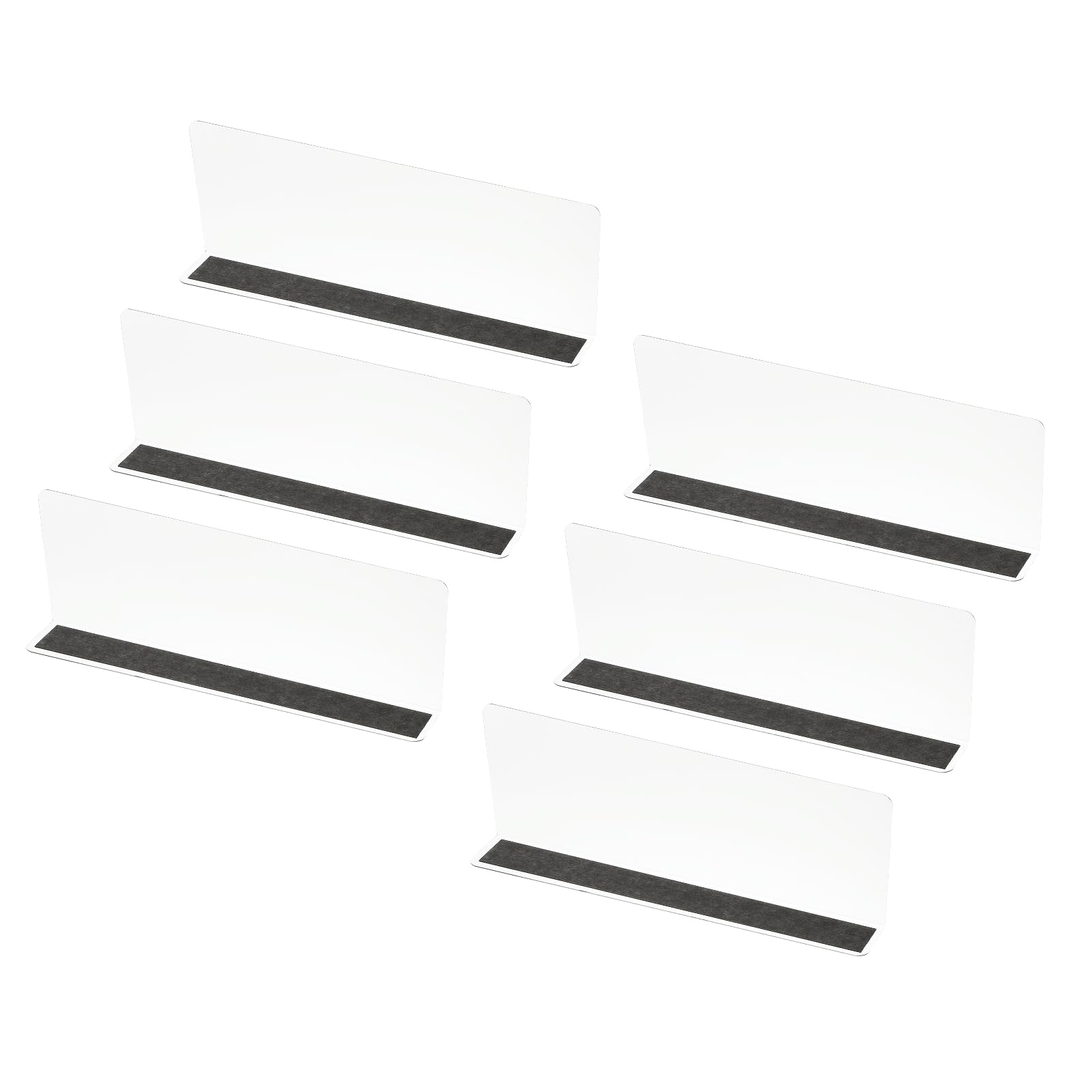 PATIKIL 6 Pack Shelf Dividers for Closet Organization, 280 x 40 x 100mm Acrylic Magnetic Closets Separator Kitchen Cabinet Shelves Under Bed Blocker for Bedroom Kitchen Office, Clear