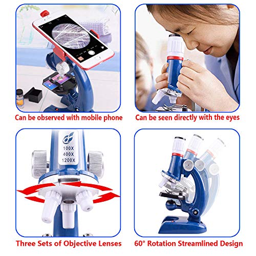 ALEENFOON - Set di microscopio per bambini, 1200