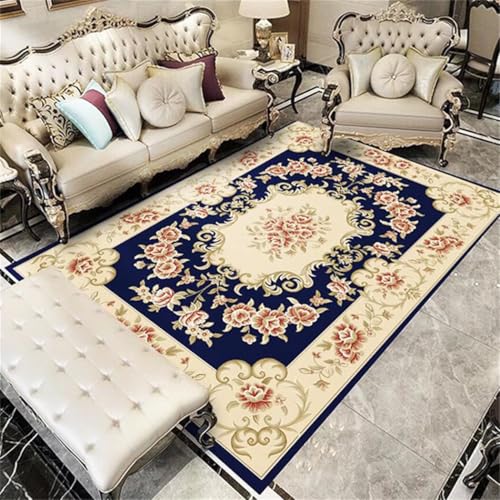 Tapis lavable en machine 180 x 280 cm rectangulaire bleu - 2